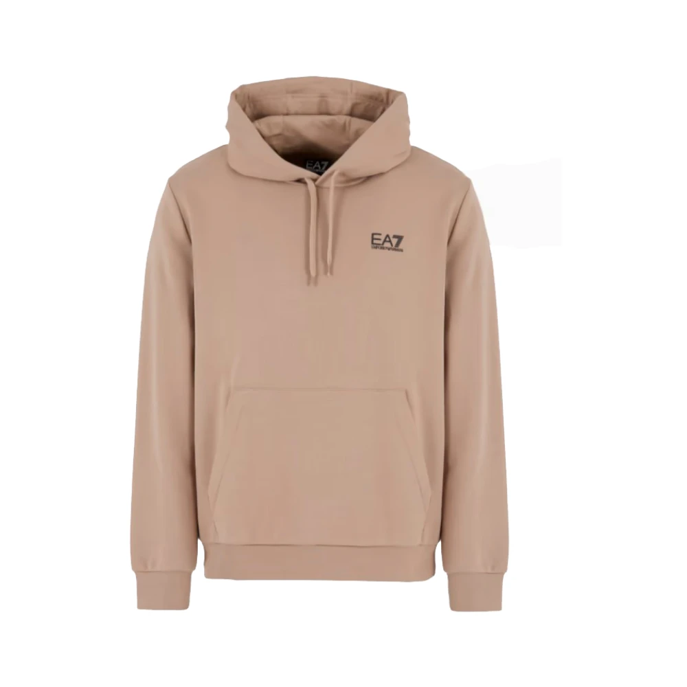 Emporio Armani EA7 Hoodie met voorzak Brown Heren