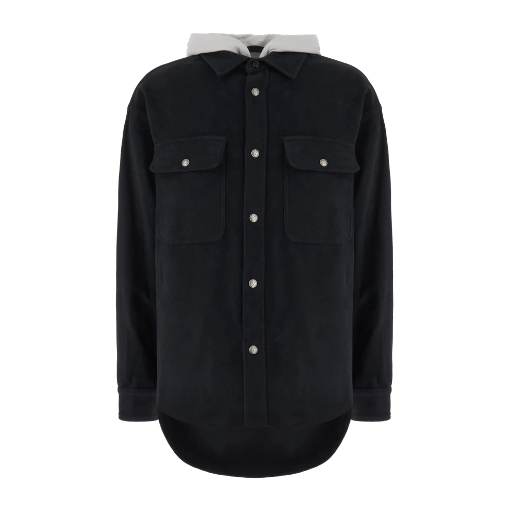 Palm Angels Uomo Blu - Shirt Jacket - Jackets - L