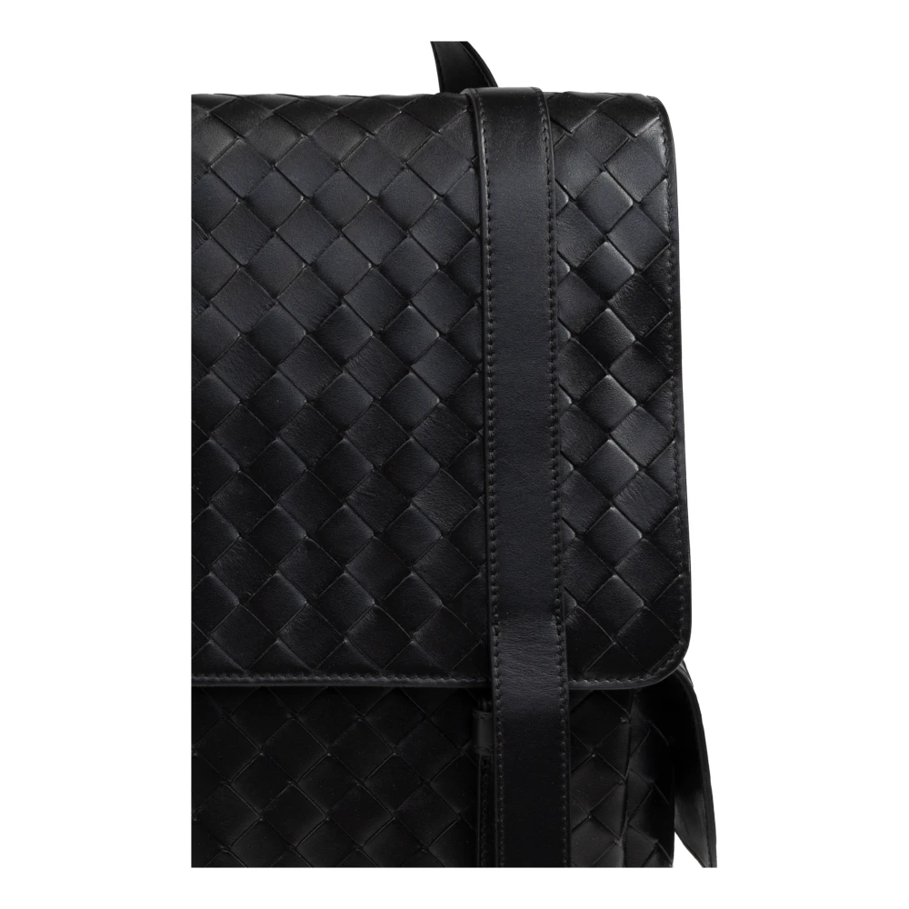 Bottega Veneta Leren rugzak Black Heren