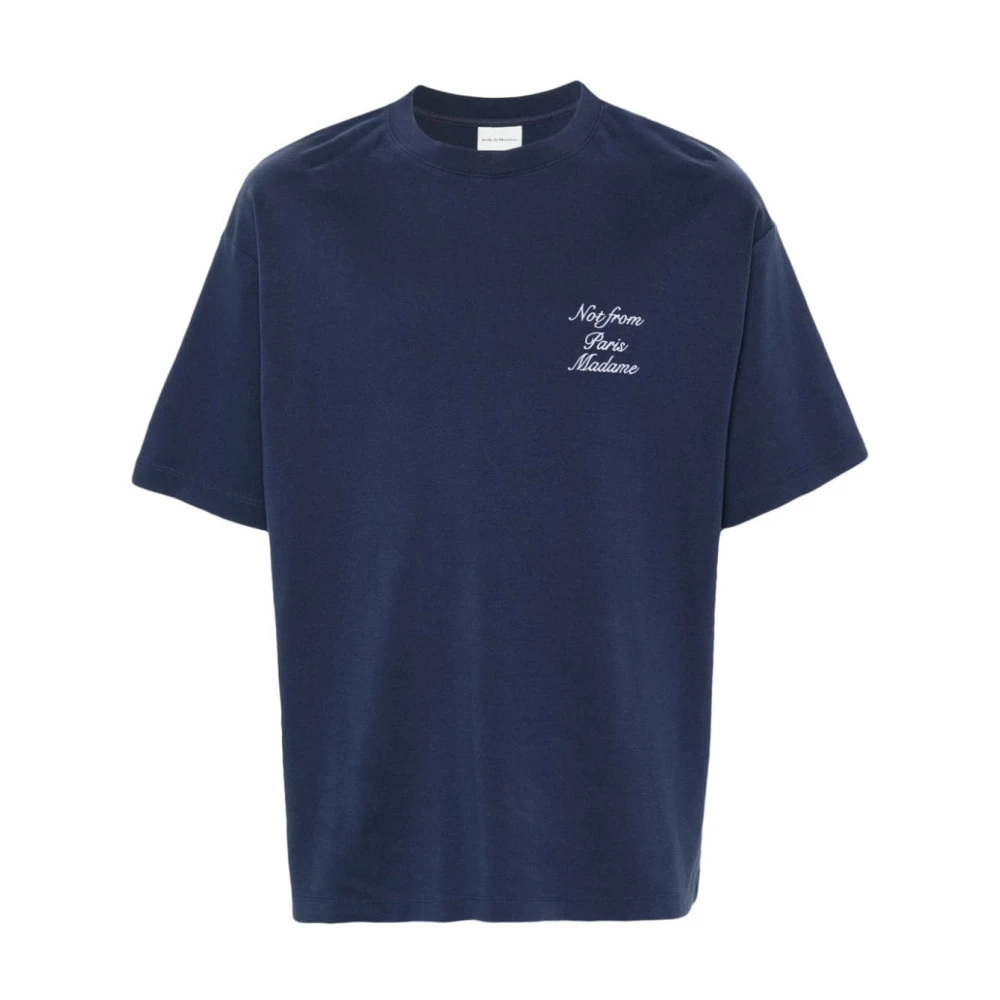 Drole de Monsieur Blauwe T-shirts en Polos Blue Heren