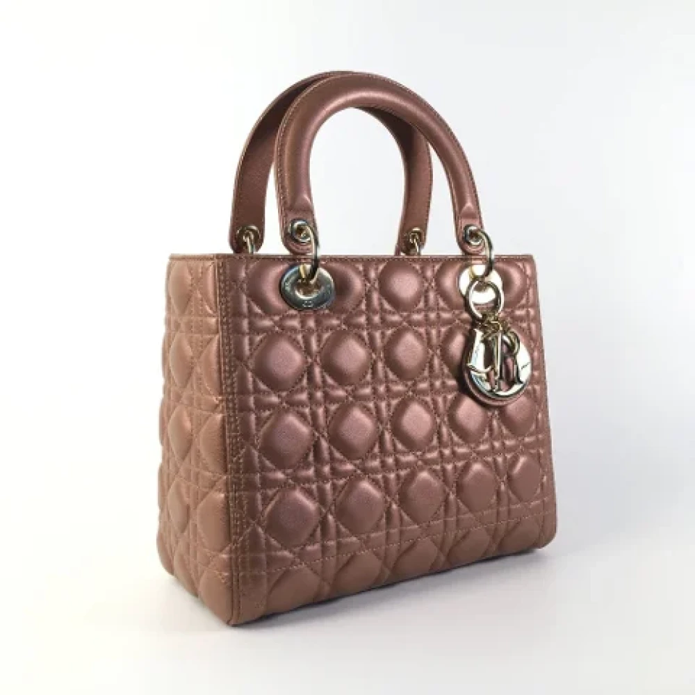 Dior Vintage Pre-owned Leather dior-bags Brown Dames