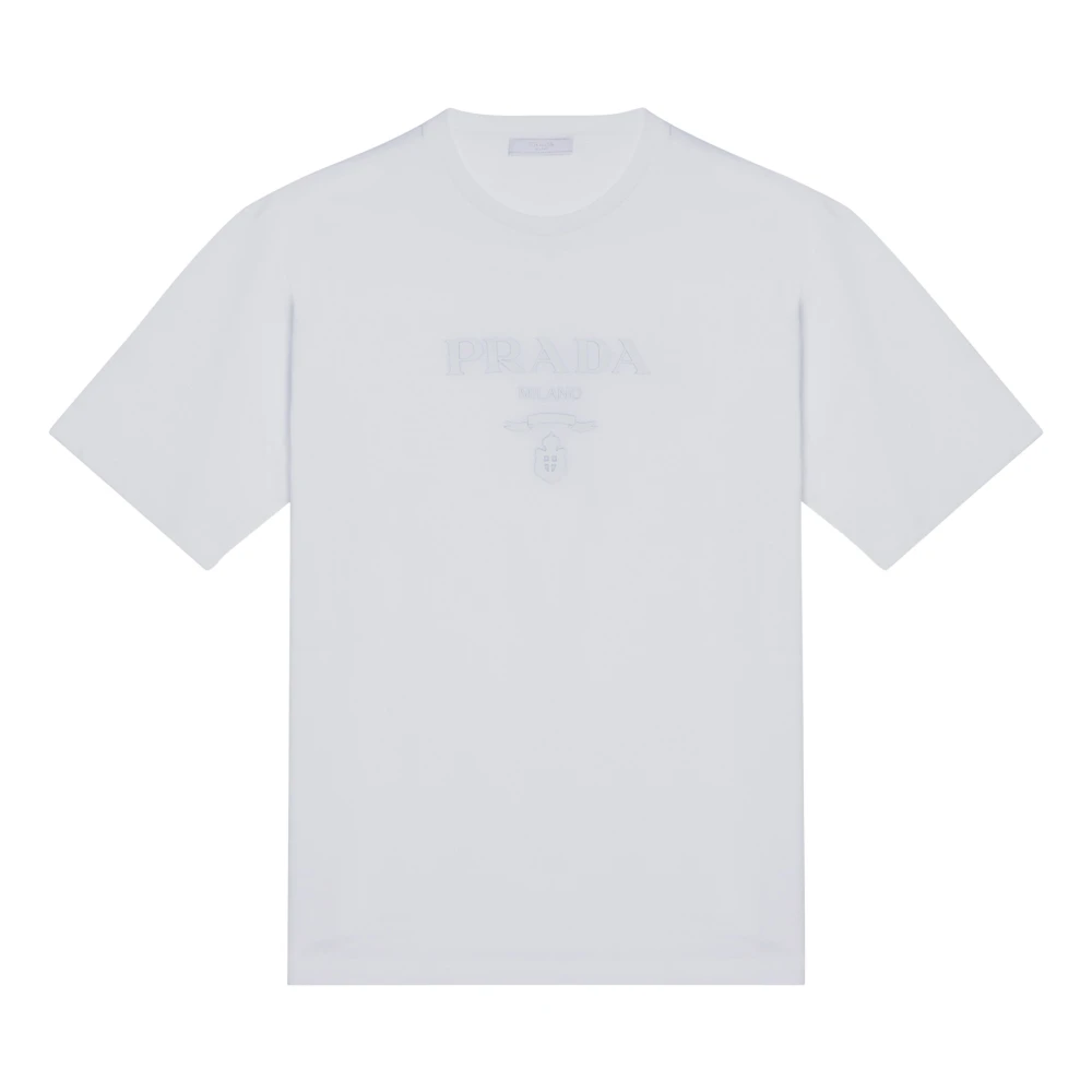 Prada Korte mouw ronde hals T-shirt White Heren