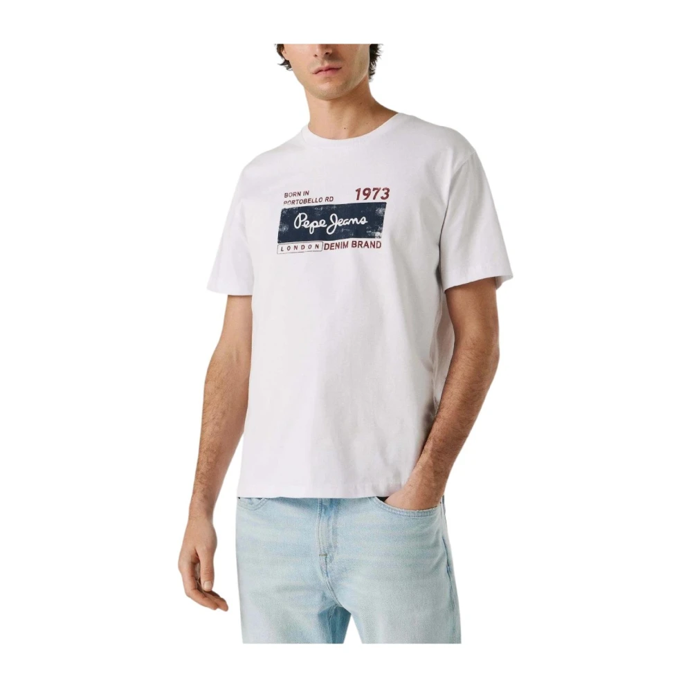 Pepe Jeans Men's White T-Shirts - T-Shirts - L - Tops