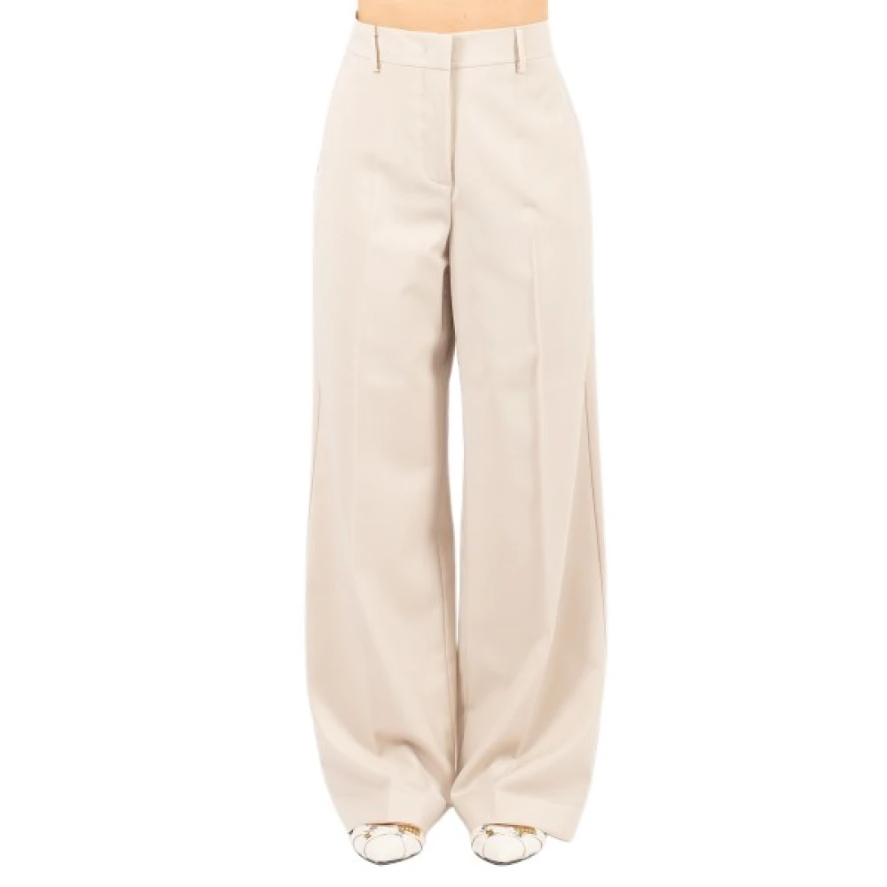 Weekend Max Mara Kvinno Beige Byxor Dam, M, Pantalone