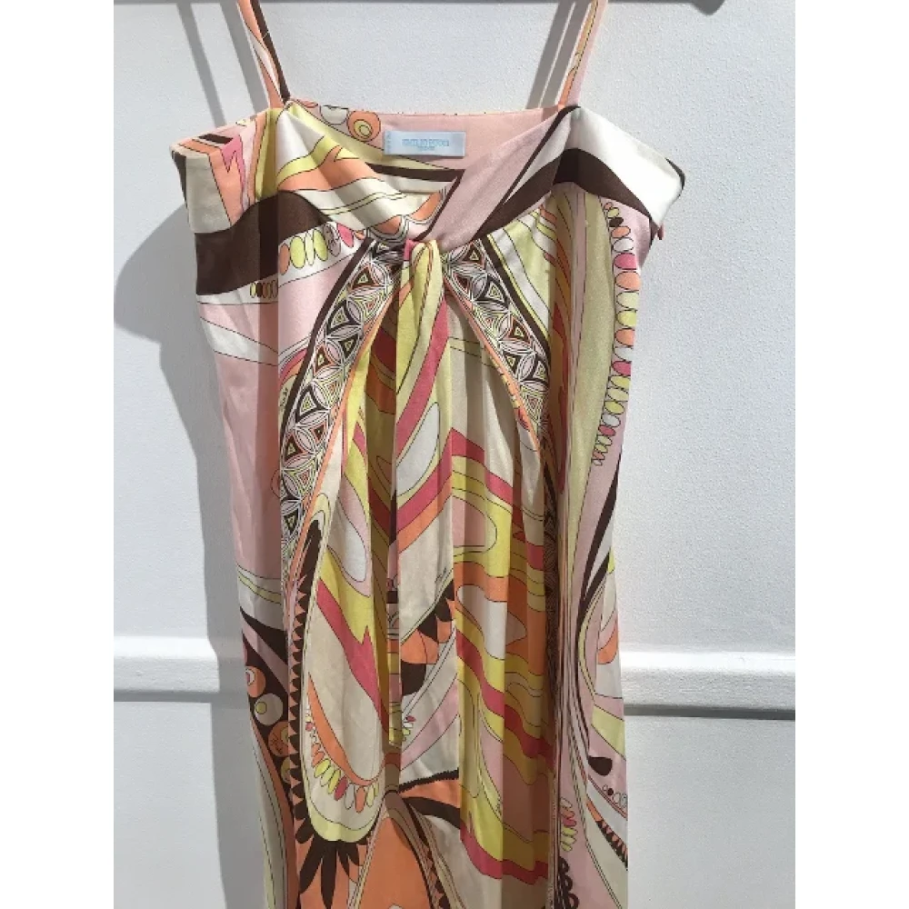 Emilio Pucci Pre-owned Silk dresses Pink Dames