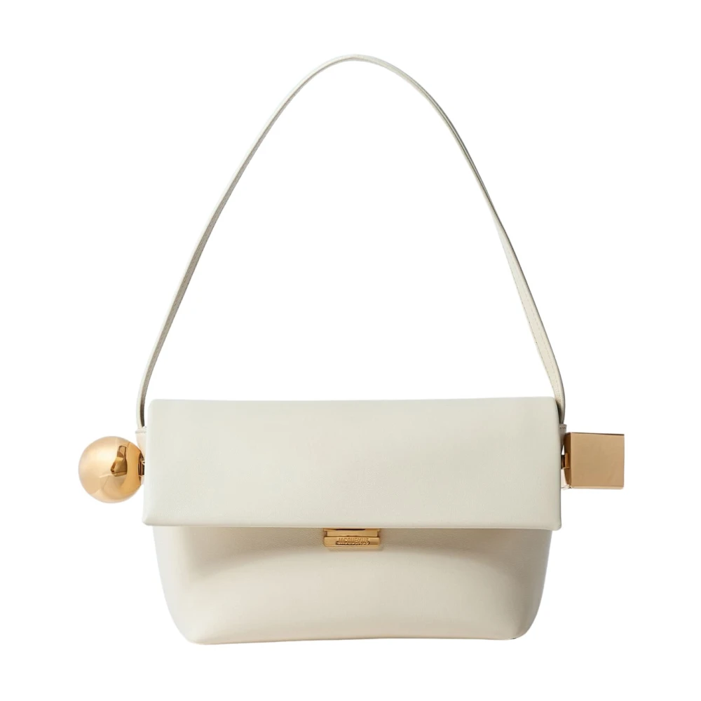 Jacquemus Geometrische Schoudertas met Mismatched Hardware White Dames