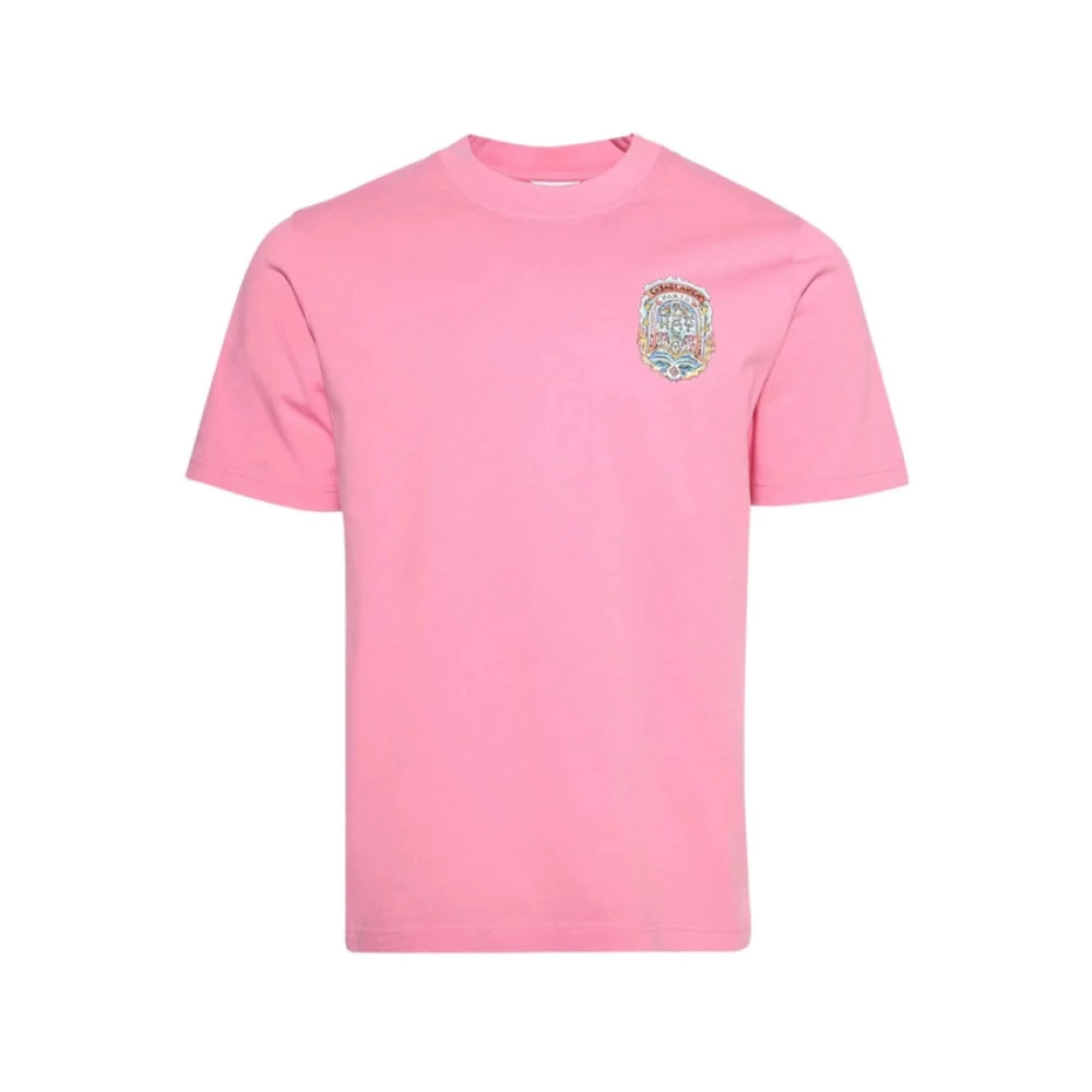 Casablanca Men's Pink Casa Way Skate Short Sleeve T‑Shirt - T-Shirts - L - Tops