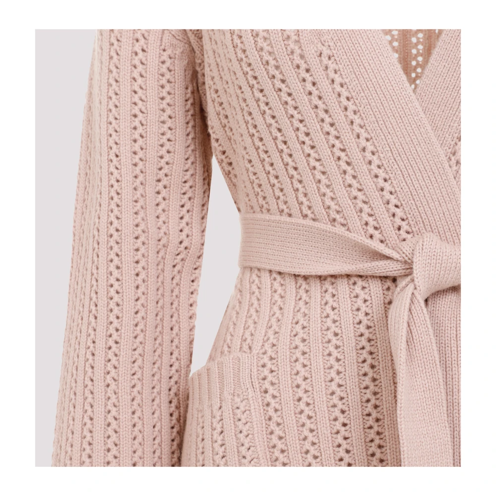 Max Mara Geperforeerde Cardigan in Cipria Kleur Pink Dames