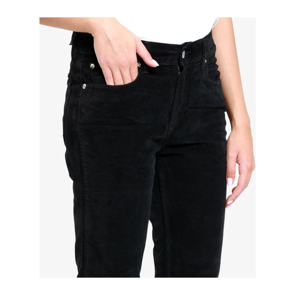 Roy Roger's Zwarte Fluwelen Bootcut Jeans Black Dames
