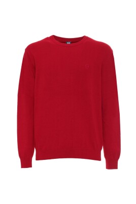 solid-colour-wool-cotton-blend-sweater-with-ribbed-hems-and-visible-logo