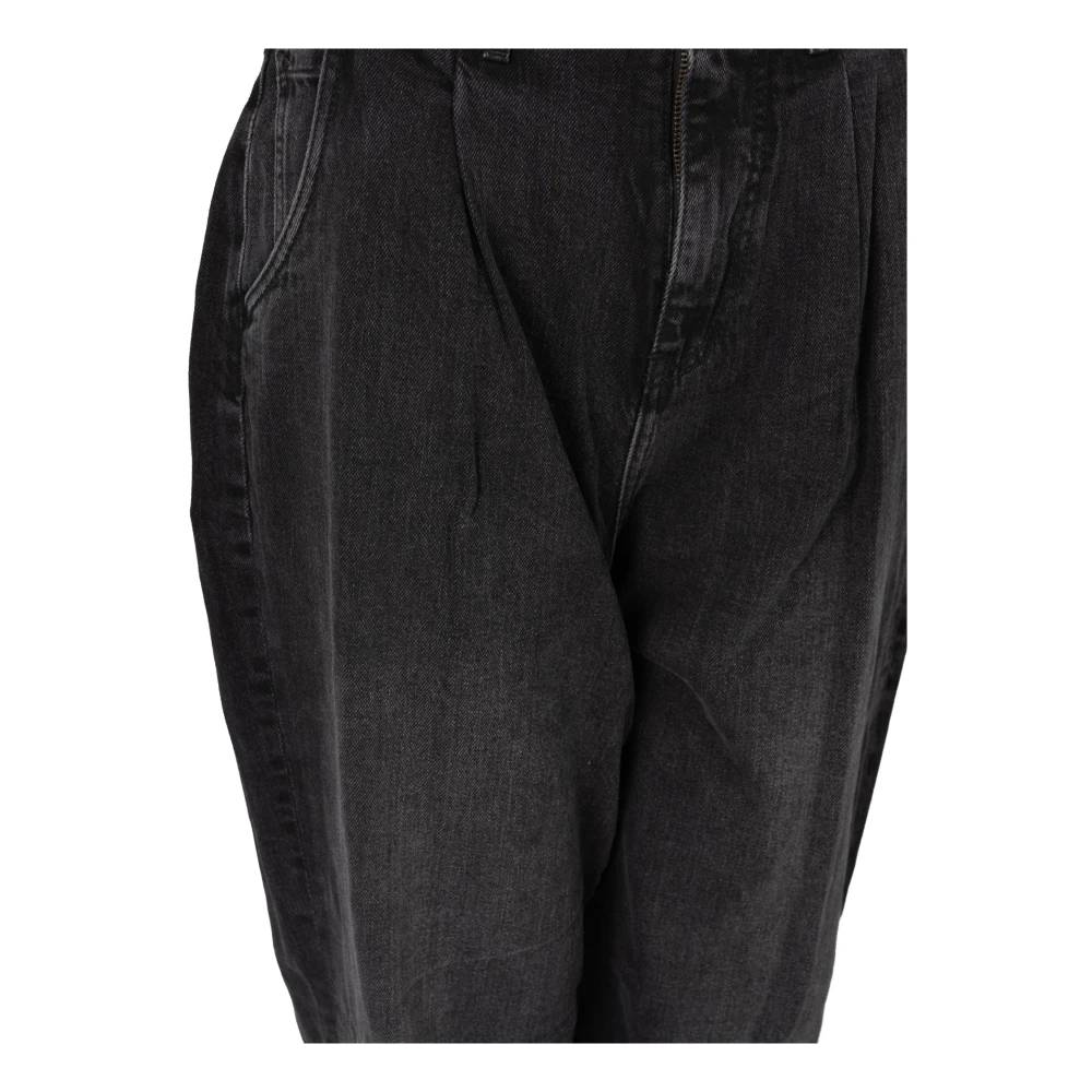 Guess Relaxed Fit Hoge Taille Jeans Black Dames