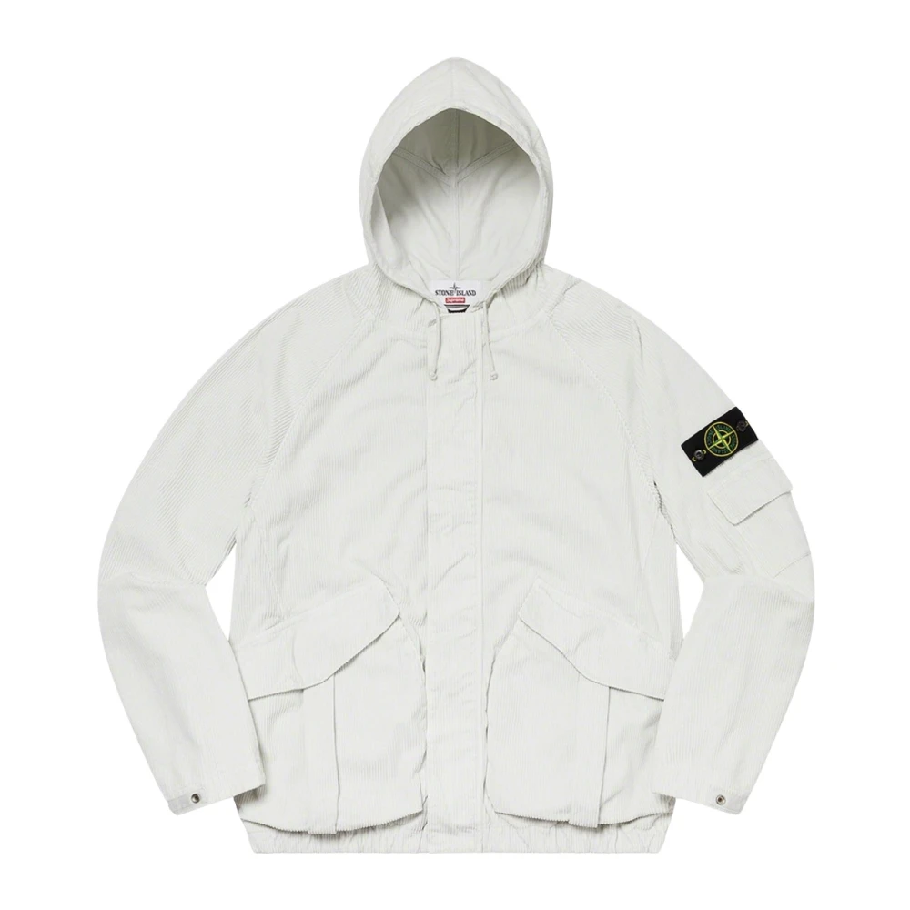Stone Island Beperkte oplage Corduroy Jacket Gray Heren