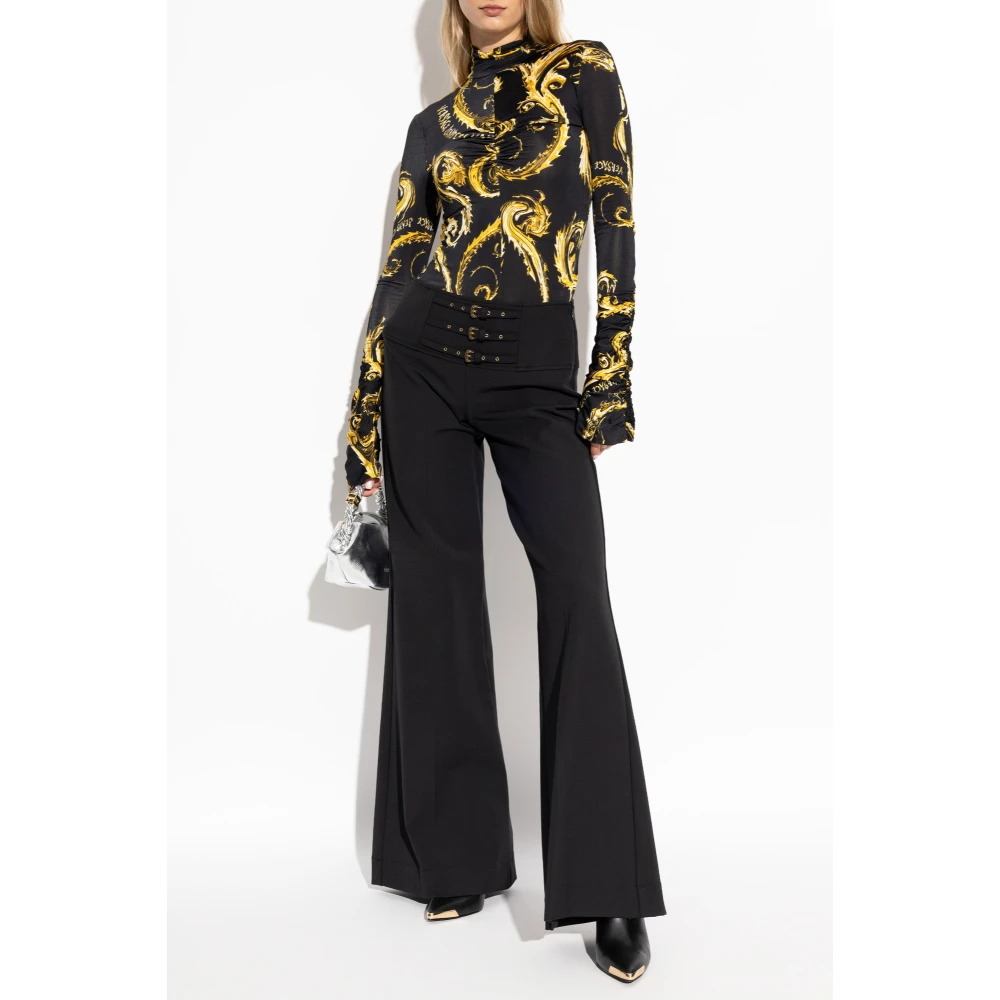 Versace Jeans Couture Broek met strepen Black Dames