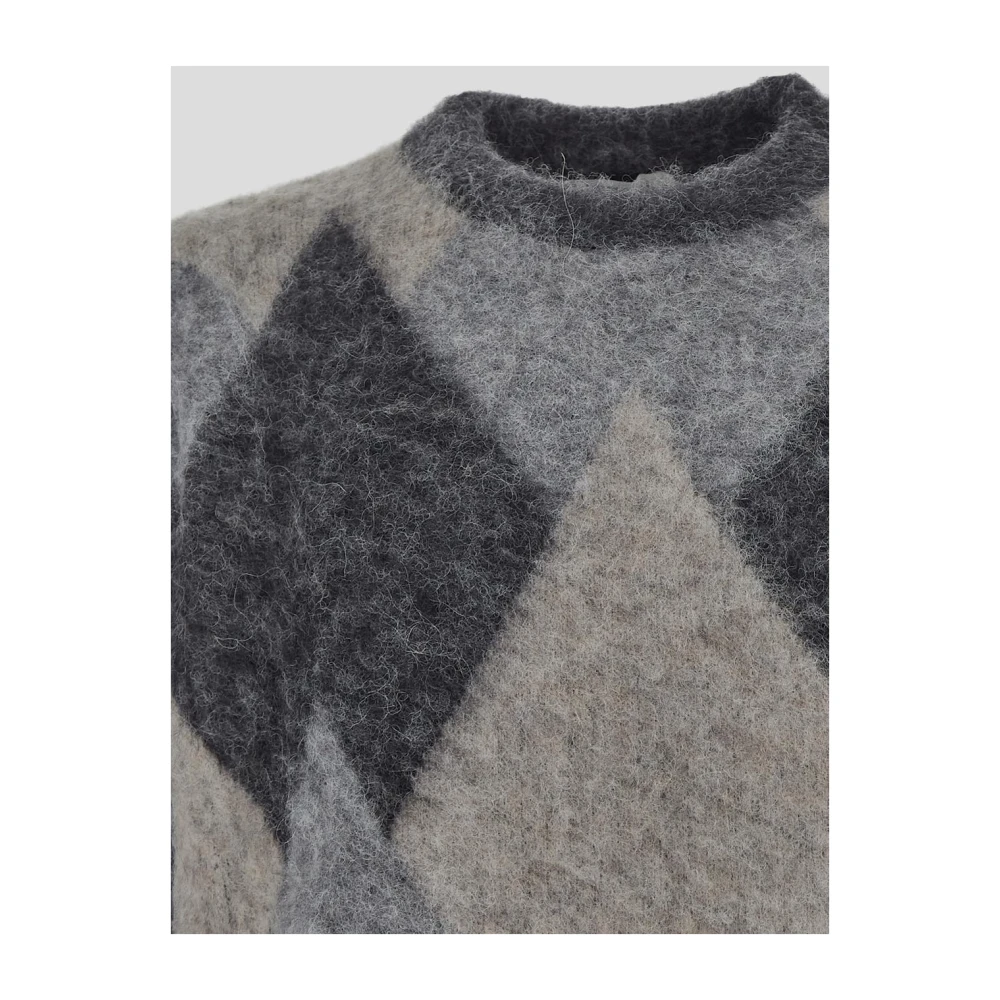 Laneus Wol Crewneck Gebreid Black Heren
