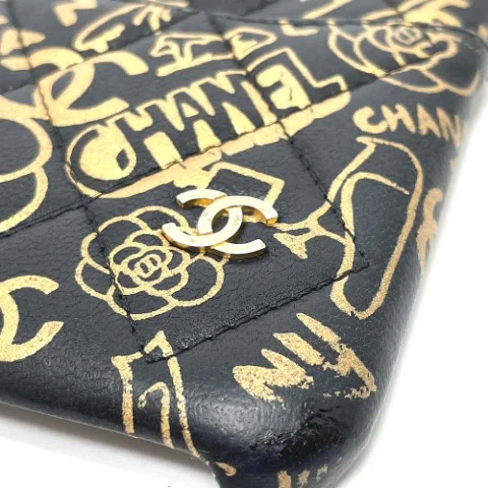 Chanel Vintage Pre-owned Leather home-office Black Dames
