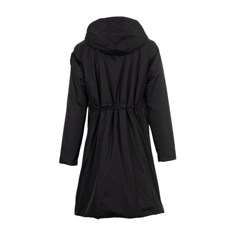 Blauer Gewatteerde parka met capuchon en rits Black Dames