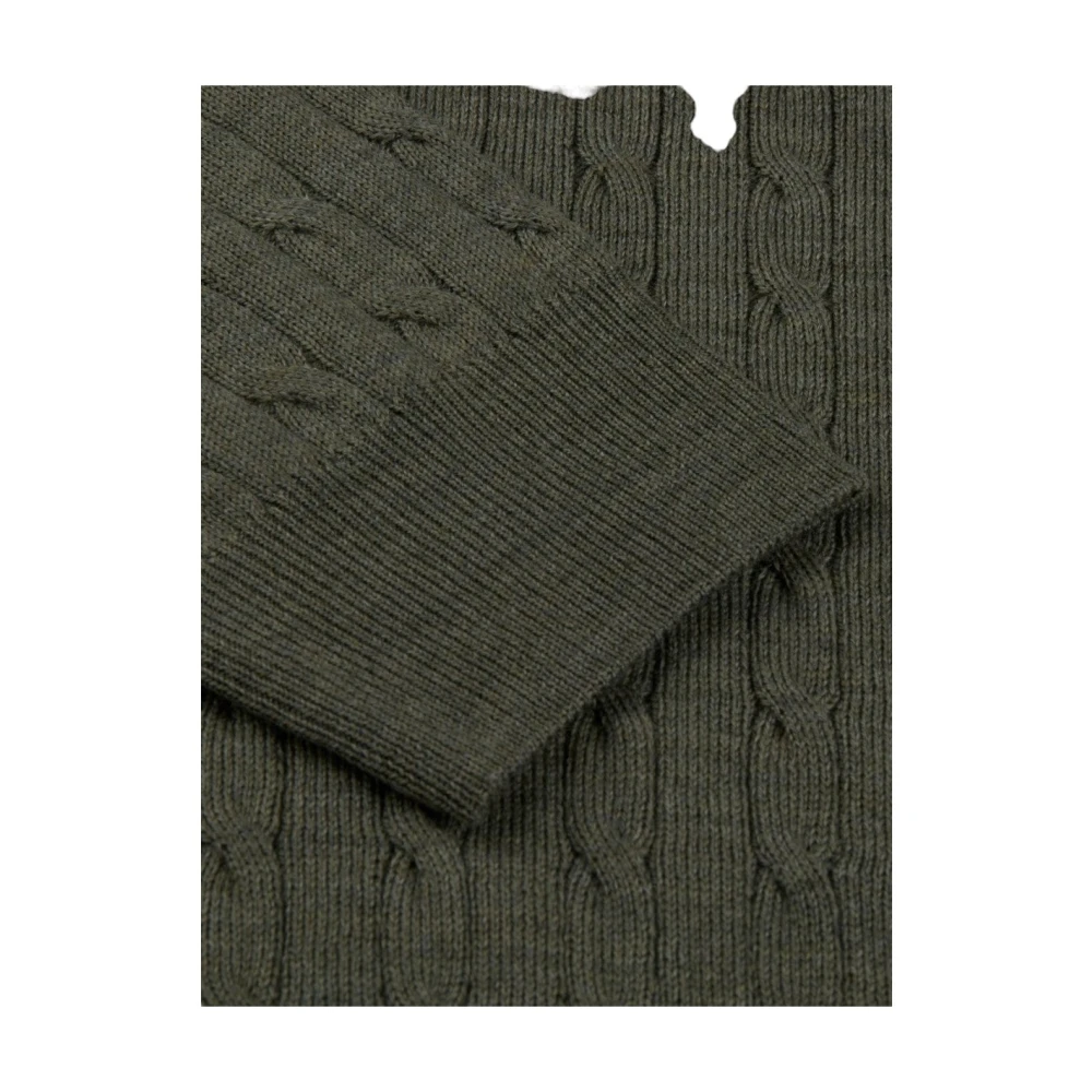 Stenströms Groene Kabel Gebreide Wol Trui Green Heren
