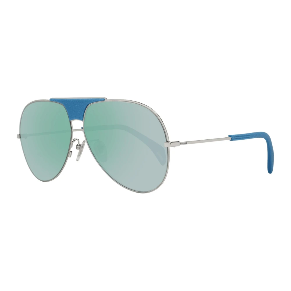 Police Women's Blue Mirrored Aviator Sunglasses - Sunglasses - One Size- Accessories