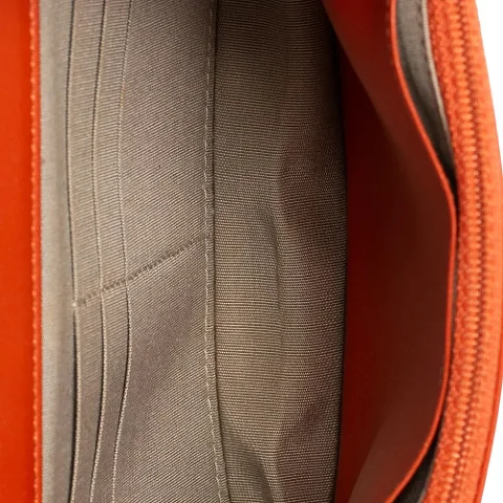 Chanel Vintage Pre-owned Leather wallets Orange Dames