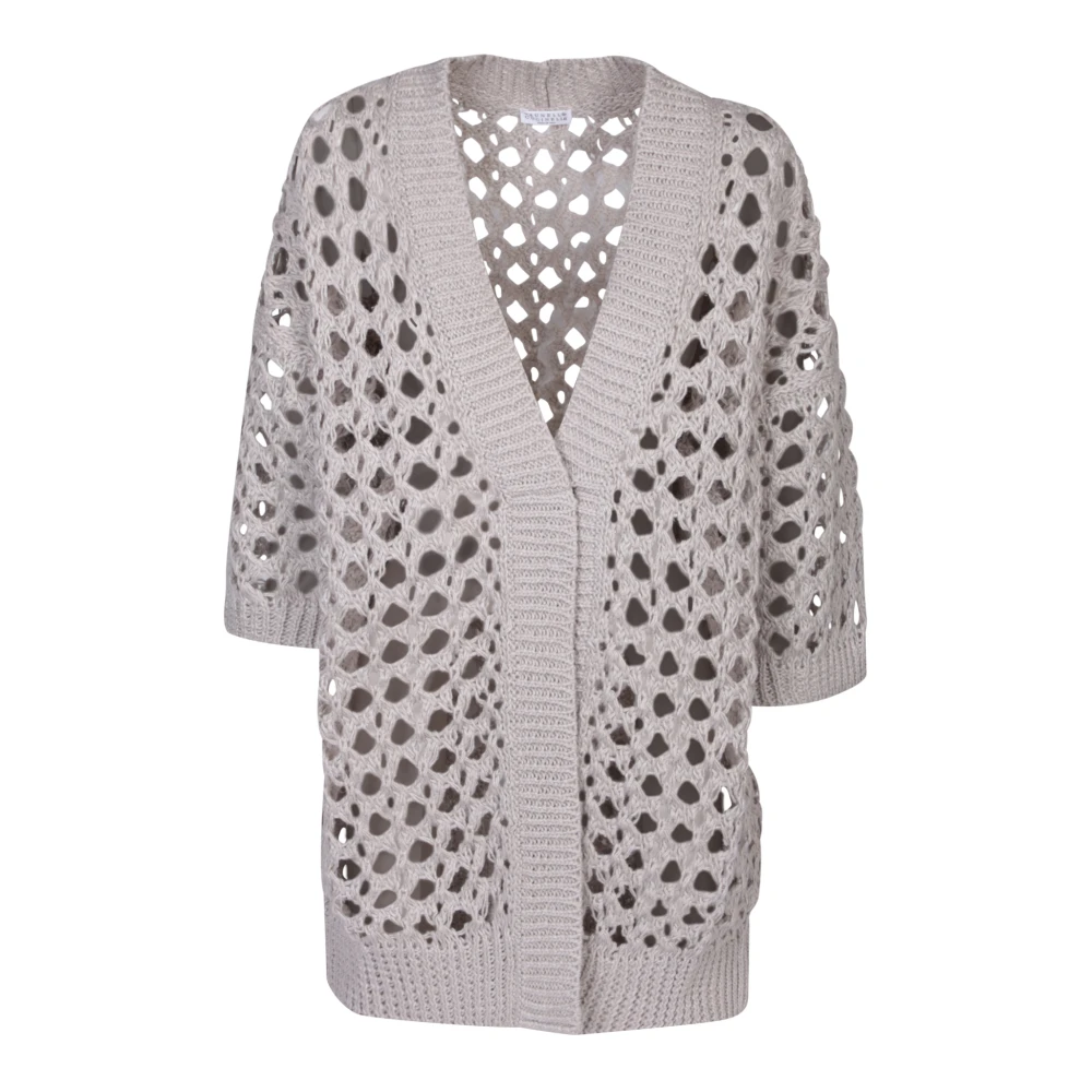 BRUNELLO CUCINELLI Roze Gebreide Katoenmix Sweater Pink Dames