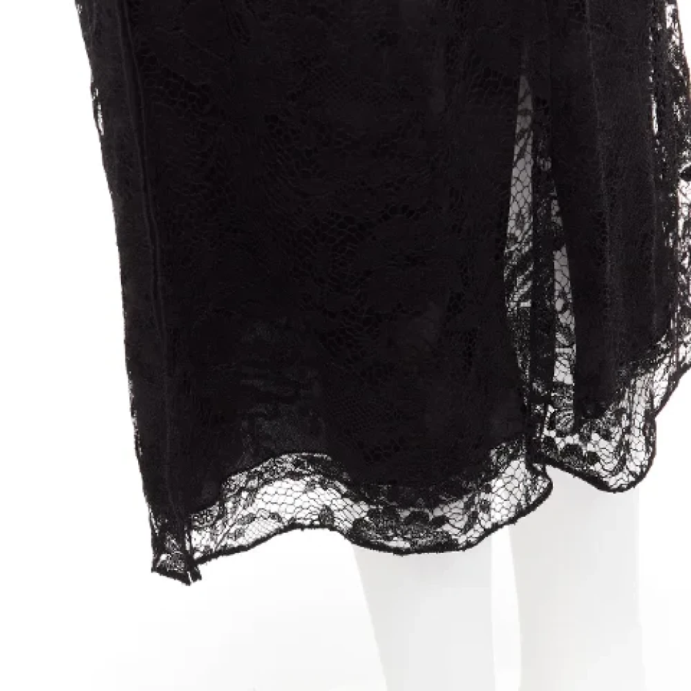 Prada Vintage Pre-owned Silk bottoms Black Dames