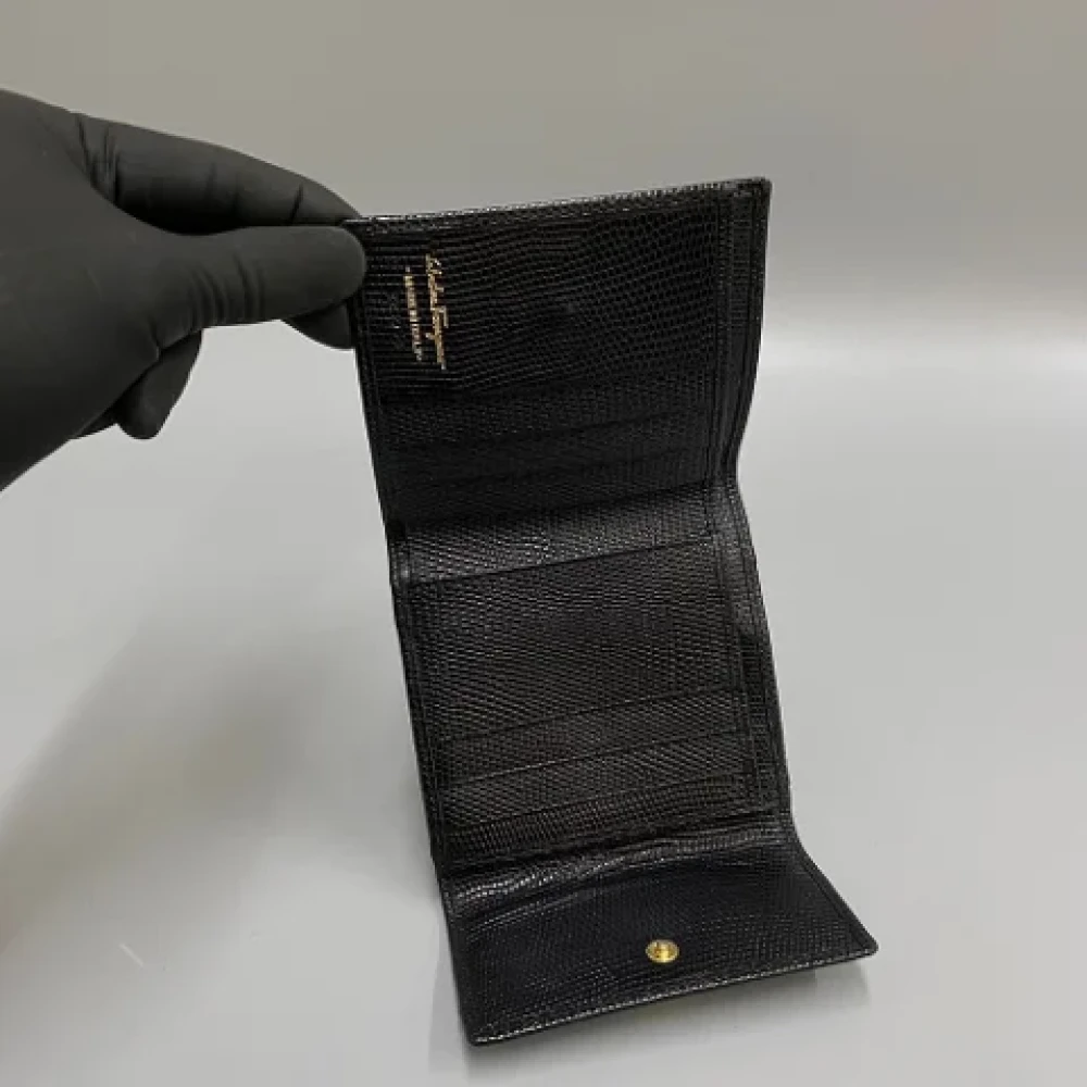 Salvatore Ferragamo Pre-owned Leather wallets Black Dames