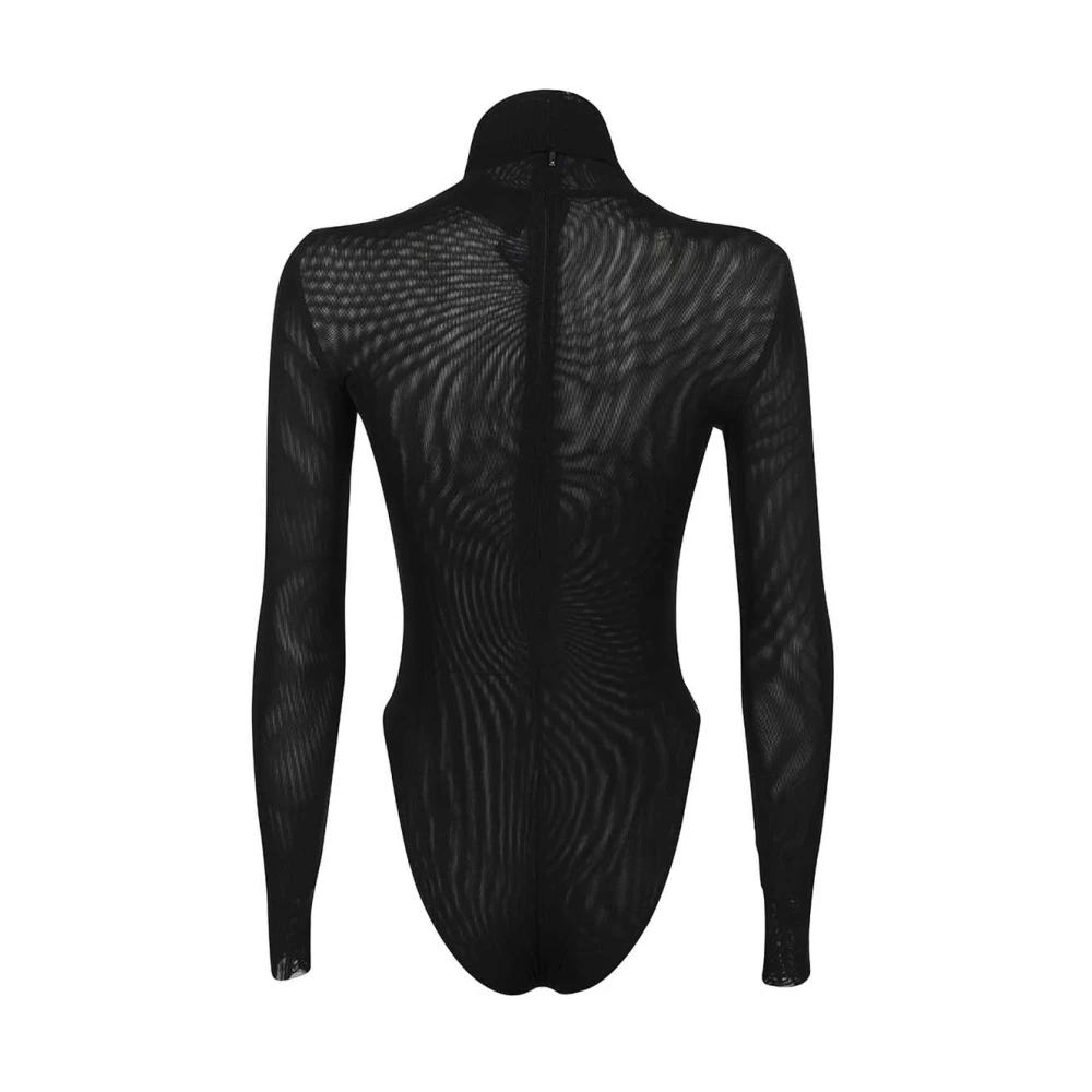 John Richmond Monogram Geborduurde Bodysuit Black Dames