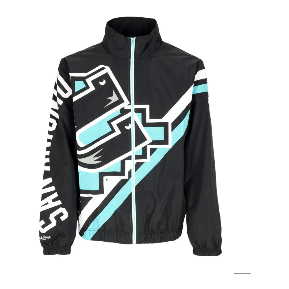 Mitchell & Ness NBA Exploded Logo Windbreaker Jas Black Heren