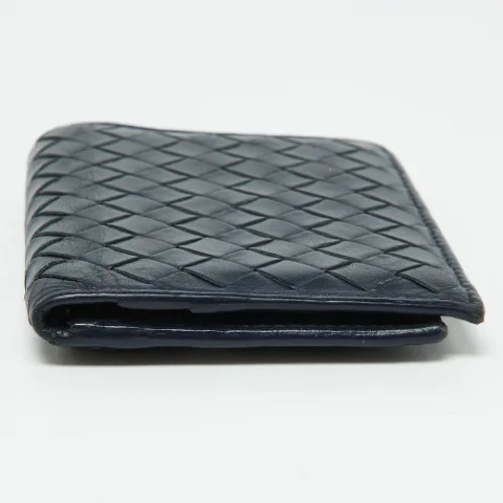 Bottega Veneta Vintage Pre-owned Leather wallets Blue Heren