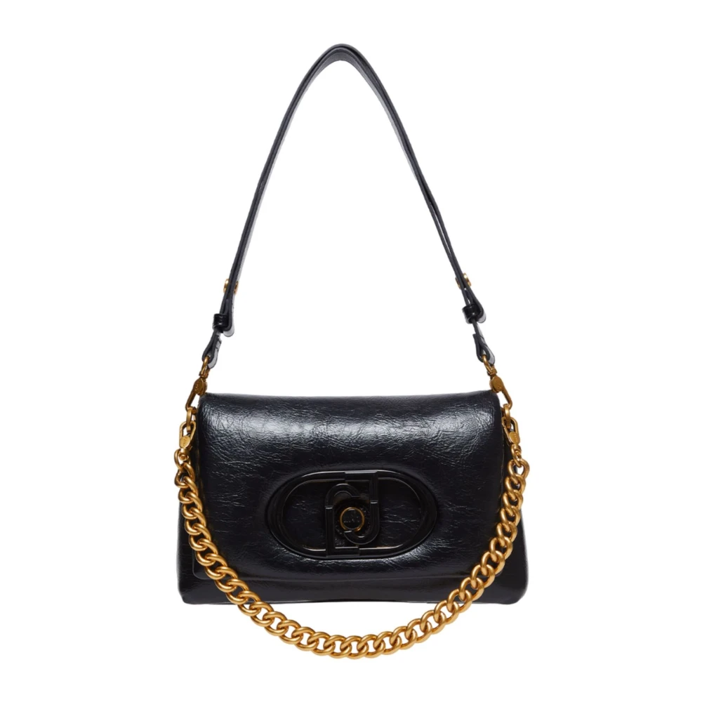 Liu Jo Groene Vegan Schoudertas Elegant Ontwerp Black Dames