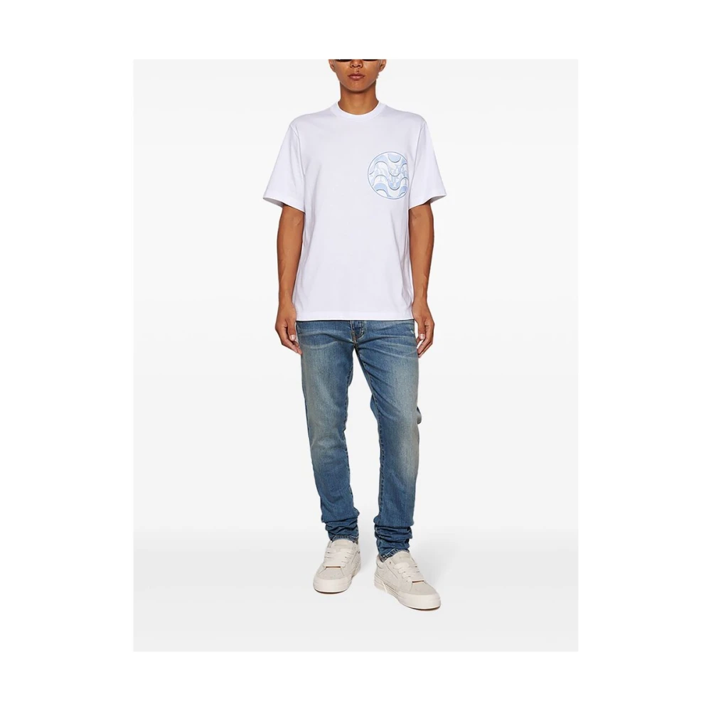 Amiri Blauwe Skinny Stretch Jeans met Logo Blue Heren