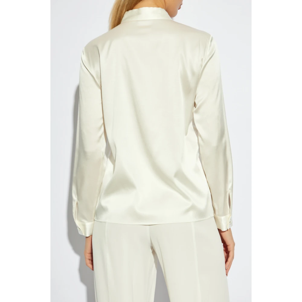 Emporio Armani Zijden overhemd Beige Dames