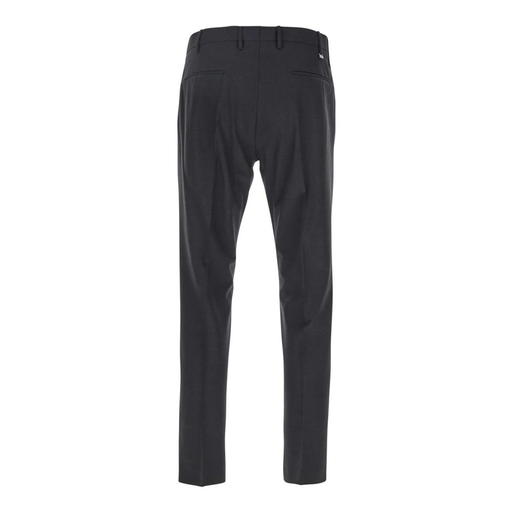 PT Torino Slim Fit Grijze Flanellen Broek Gray Heren