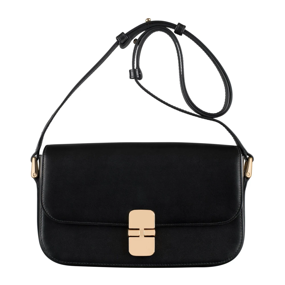 A.p.c. Grace Baguette Crossbody Tas Black Dames