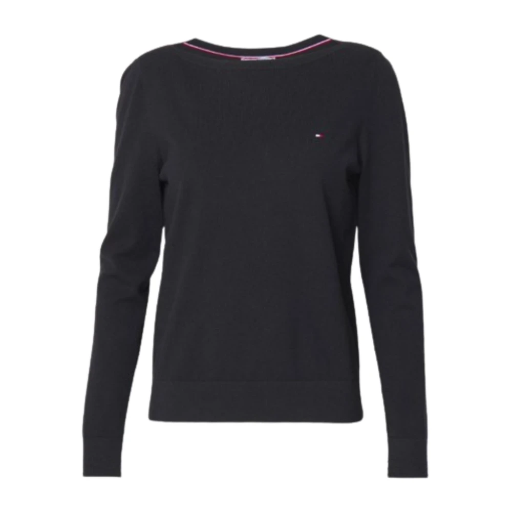 Tommy Hilfiger Bootnek Sweater Jersey Stitch Stijl Black Heren