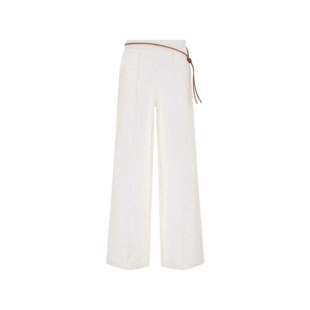 Herno Donna Bianco - Pantaloni Ampi Dritti - Trousers - L