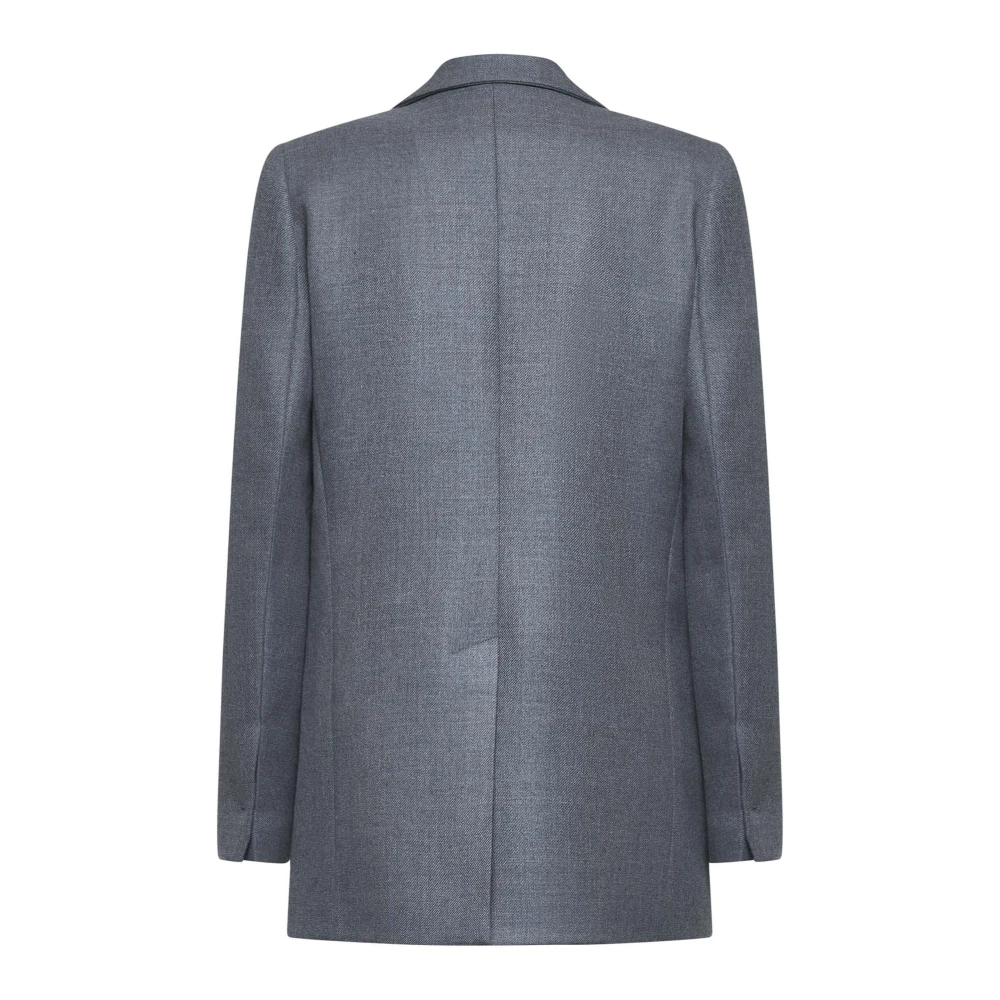 Blanca Vita Antraciet Dubbelborst Jackets Gray Dames