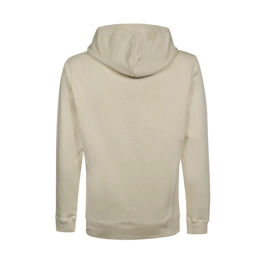 Les Deux Katoenen Hoodie met Ribboorden Beige Heren