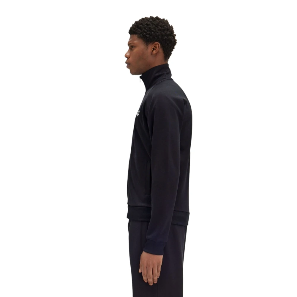 Fred Perry Casual Hoodie Sweatshirt Black Heren