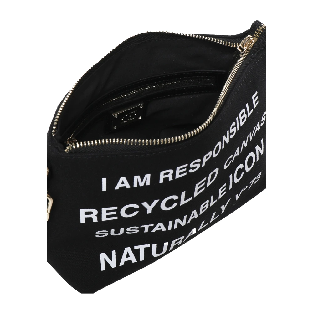 V73 Denim clutch tas met handvat Black Dames