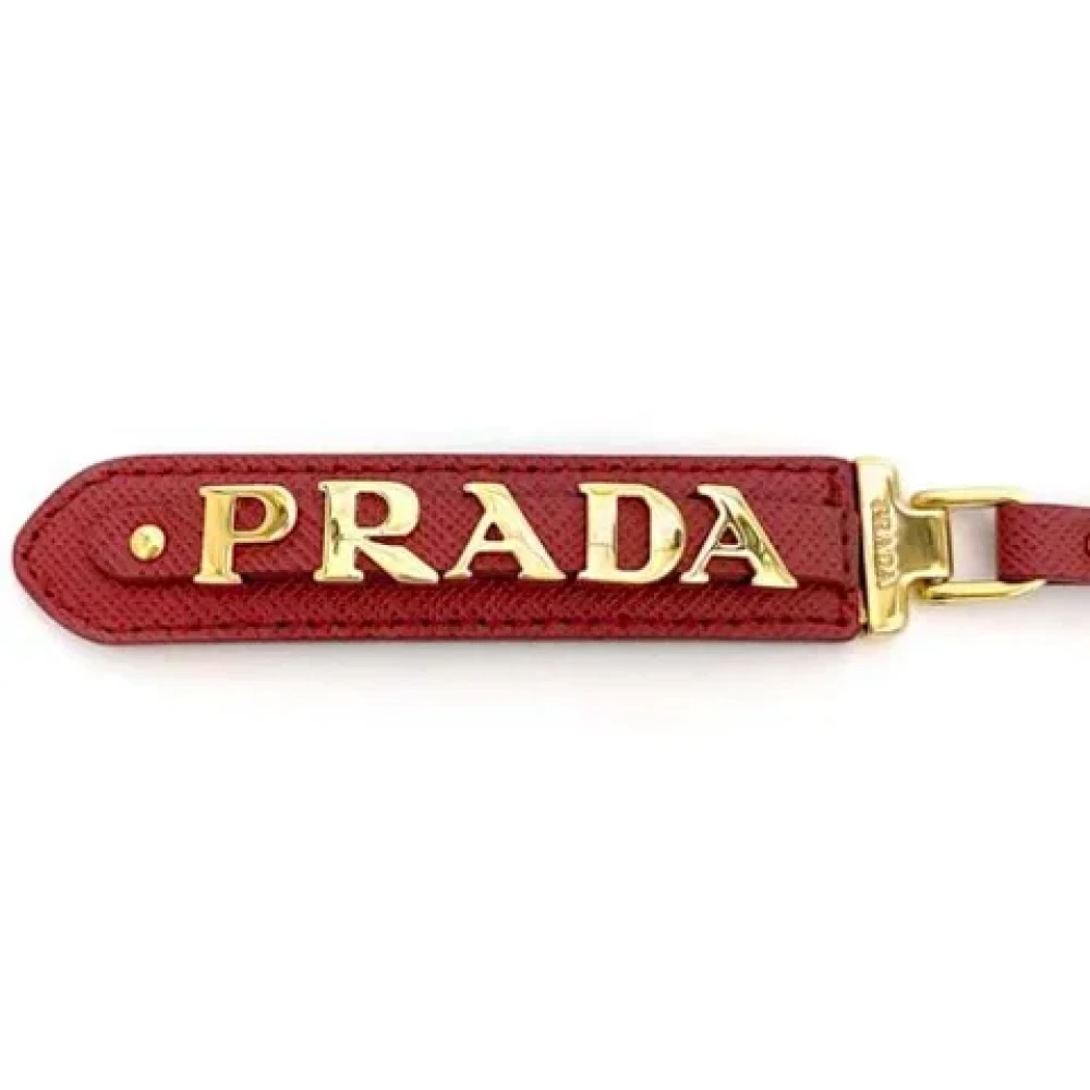 Prada Vintage Pre-owned Leather key-holders Red Dames