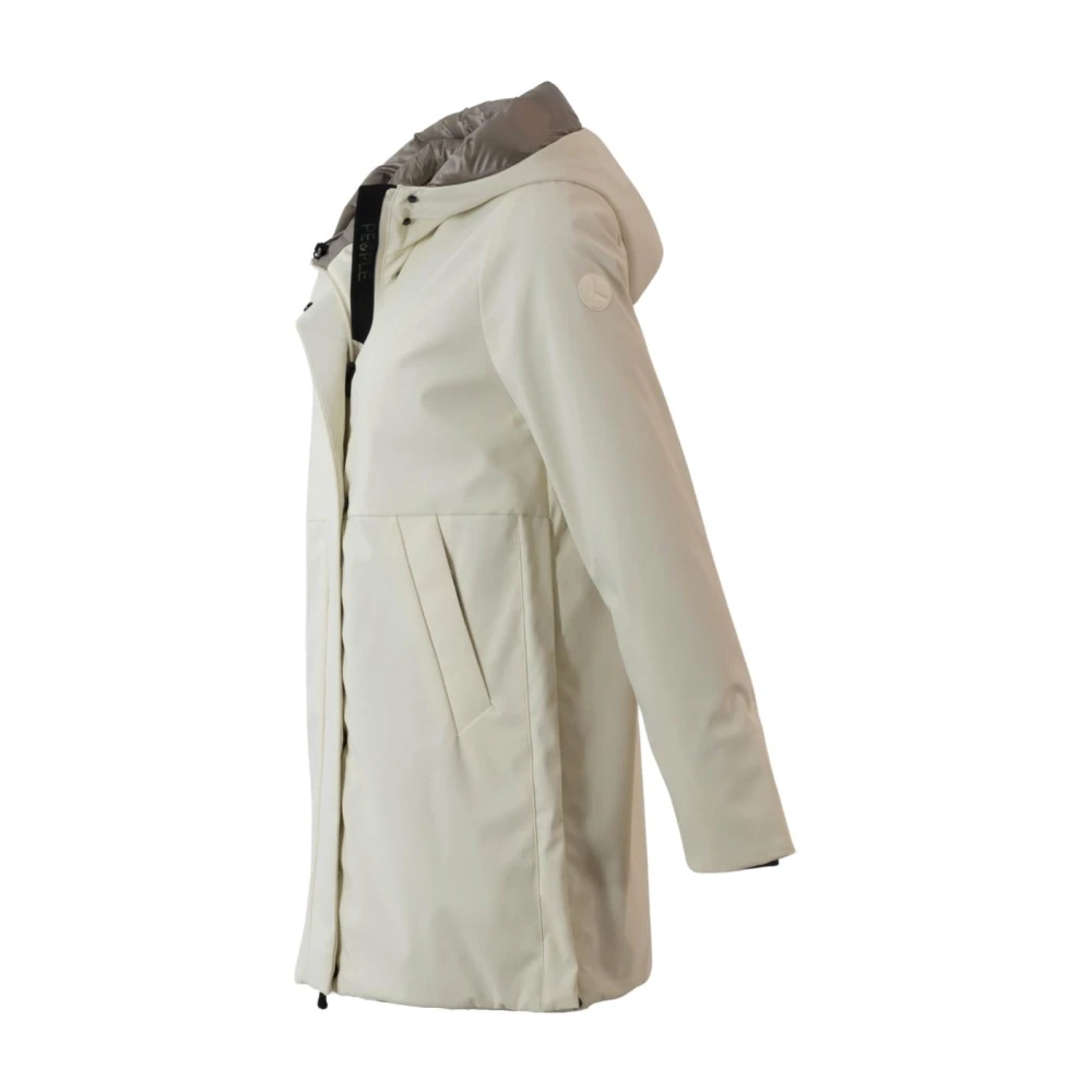 People of Shibuya Beige Parka met Thermische Isolatie Beige Dames