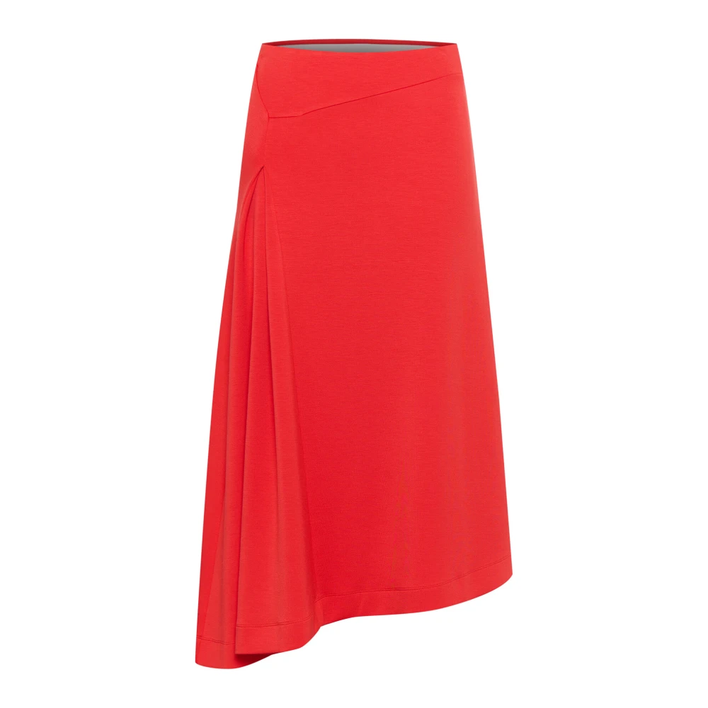InWear Asymmetrische Scharlaken Rok Red Dames