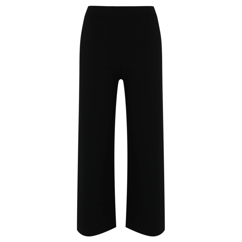 Max Mara Studio Zwarte Crop Broek Black Dames