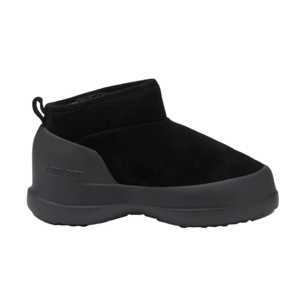 Moon Boot Women's Black Luna Low Suede Winter Boots
