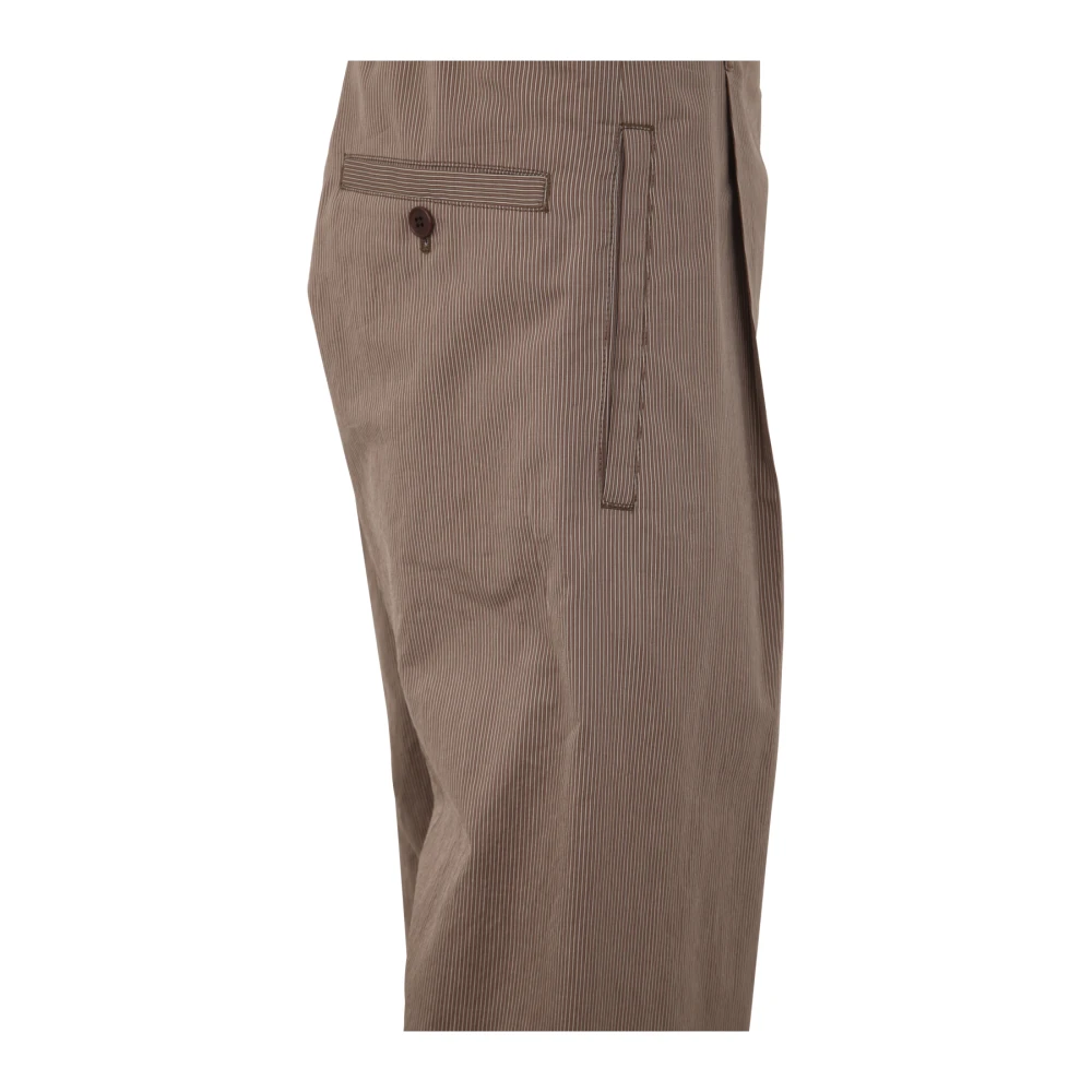 Lemaire Walnoot Cacao Geriemde Easy Broek Brown Heren