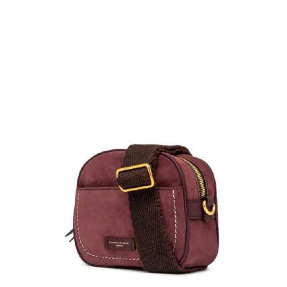 Gianni Chiarini Vierkante Suède Crossbody Tas Charme Purple Dames
