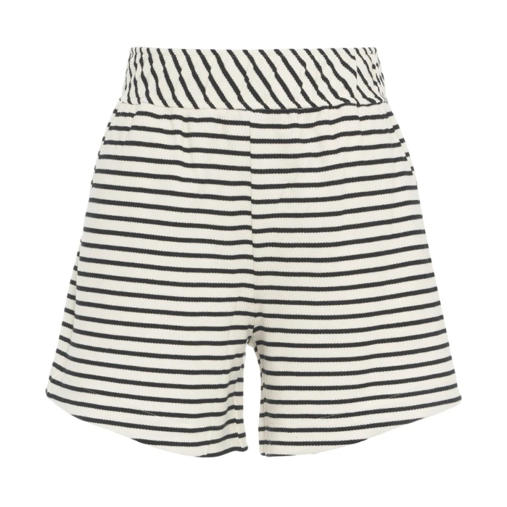 8pm Witte Gestreepte Shorts voor Vrouwen Black Dames