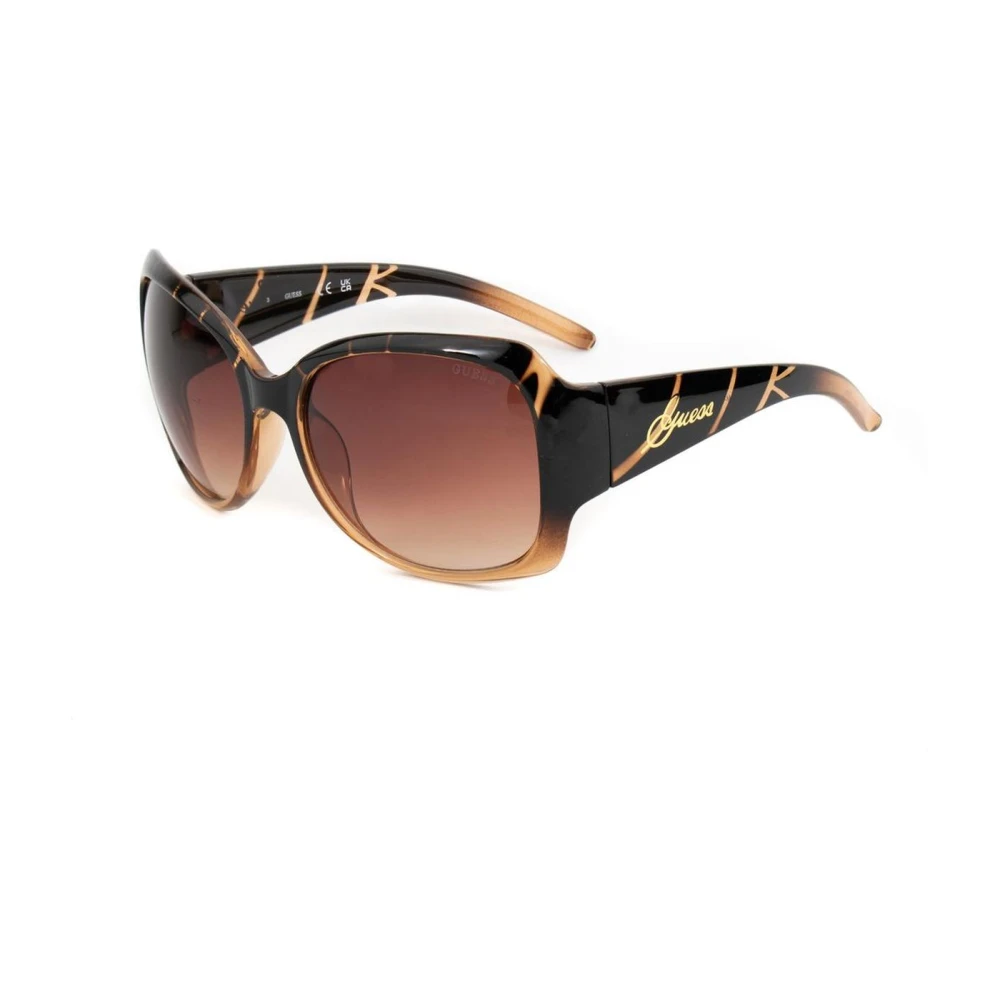 Guess Women's Brown Injected Sunglasses With Gradient Lenses