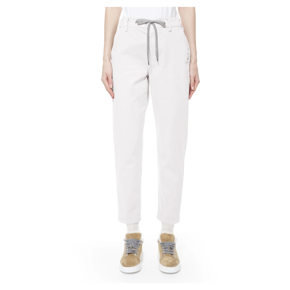 Eleventy Damen Weiß Hosen, Mgröße:
